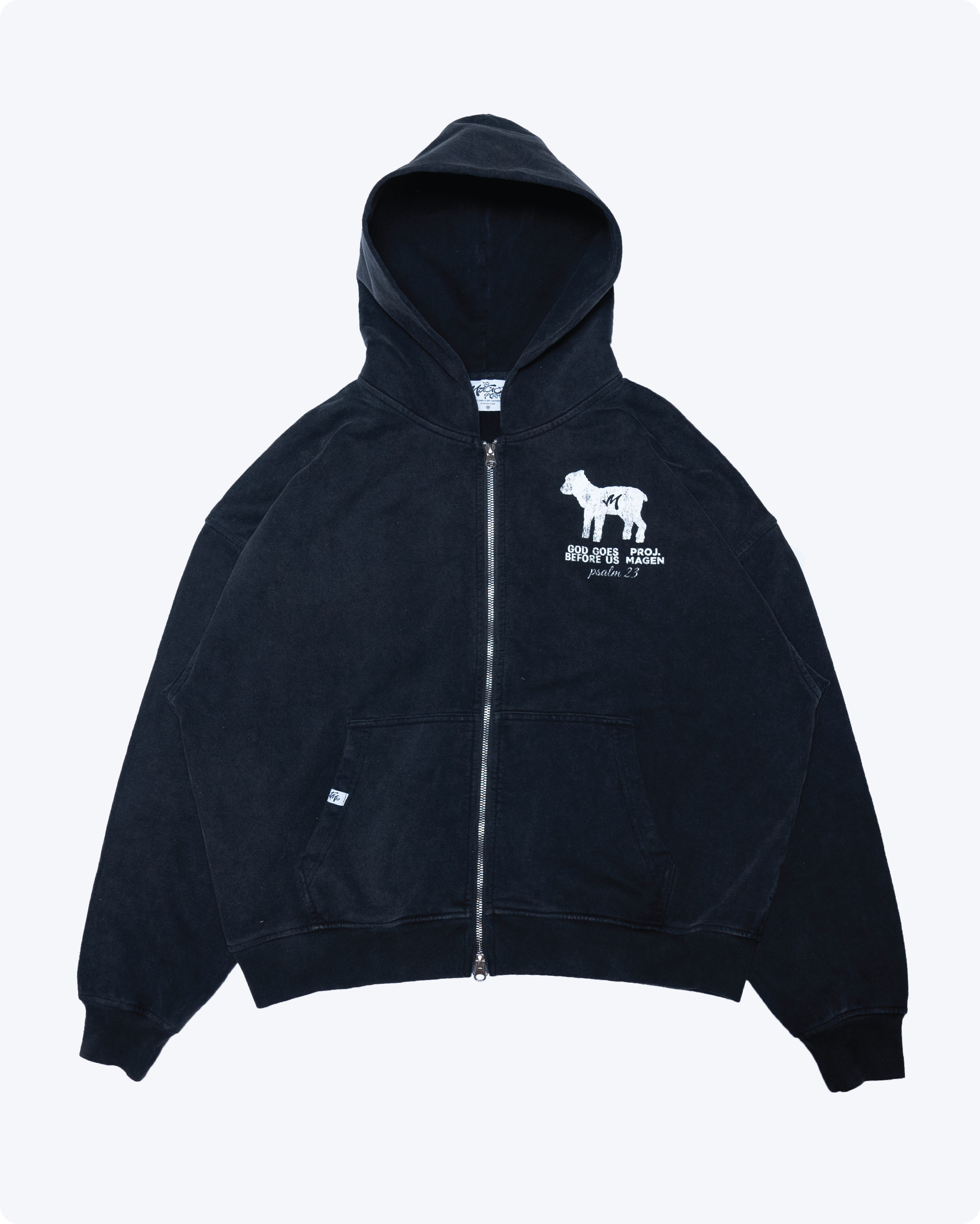 'THE LORD IS MY SHEPHERD' zip-up