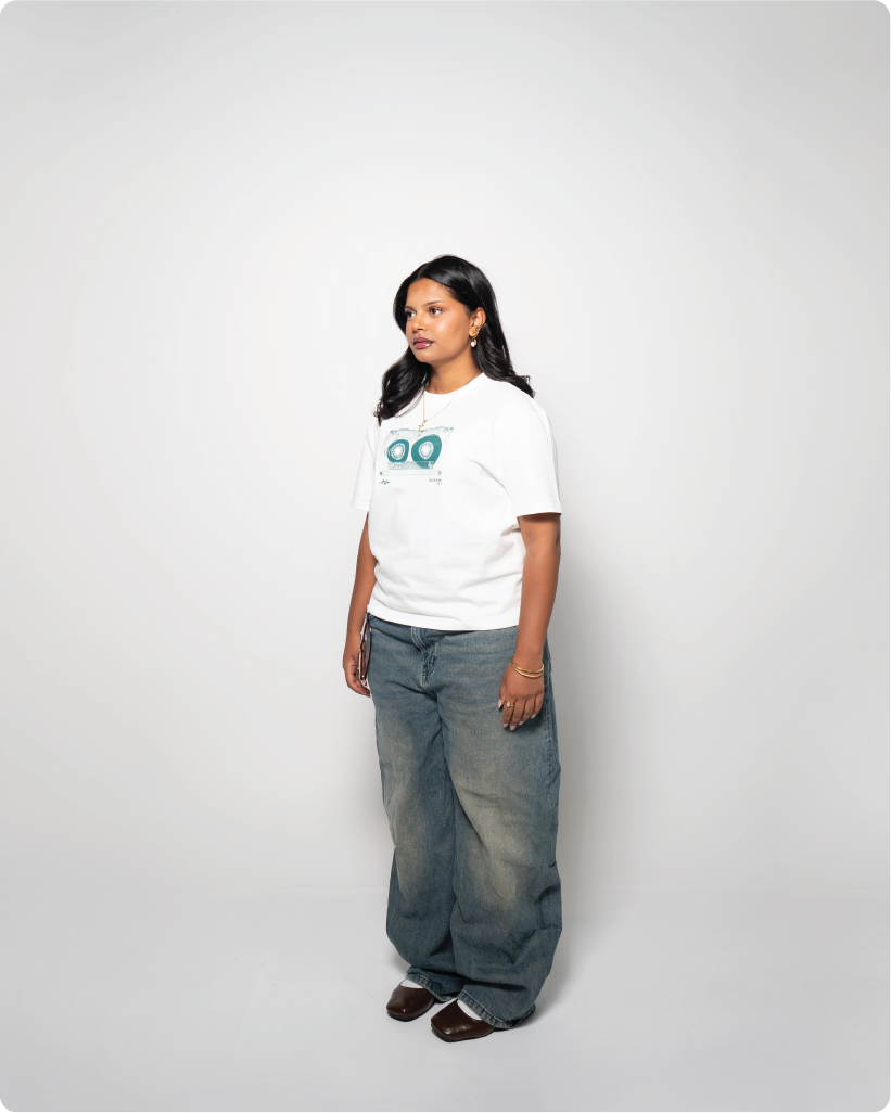 ‘CASSETTE TAPE’ tee green