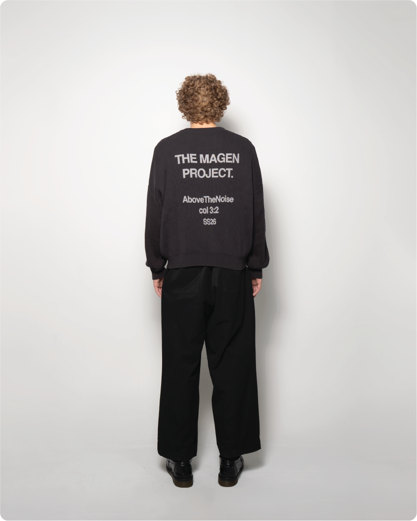 ‘LIVING HOLY’ fisherman knit