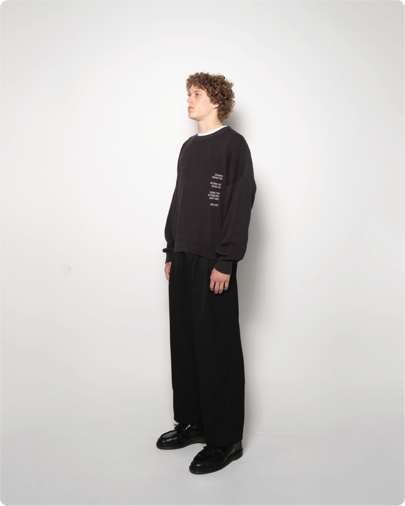 ‘LIVING HOLY’ fisherman knit